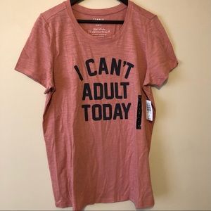 NWT Torrid | I Can’t Adult Today Slim Fit Graphic Tee Blush Pink | 1 (1X)